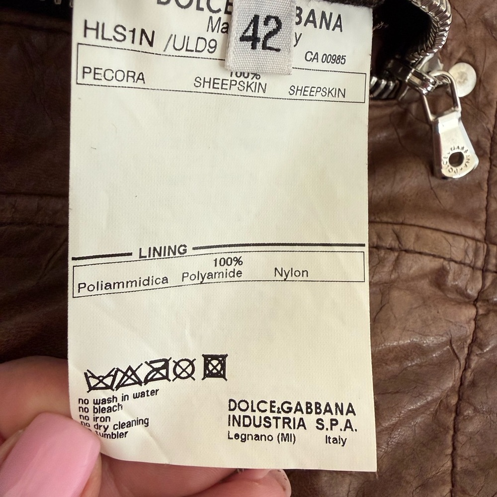 Dolce & Gabbana Like New Tan Leather Jacket - Picture 11 of 13